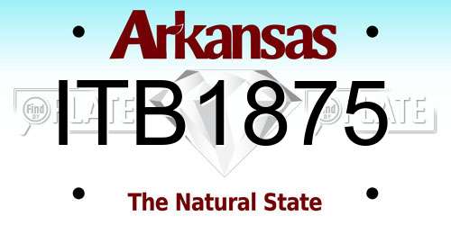 ITB1875 Arkansas License Plate