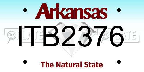 ITB2376 Arkansas License Plate