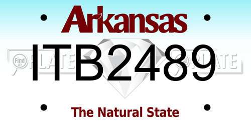 ITB2489 Arkansas License Plate