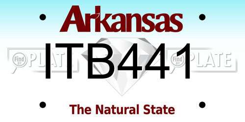 ITB441 Arkansas License Plate