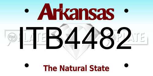 ITB4482 Arkansas License Plate