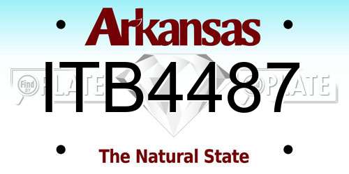 ITB4487 Arkansas License Plate