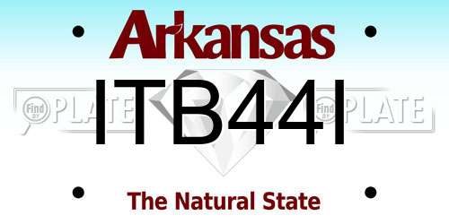 ITB44I Arkansas License Plate