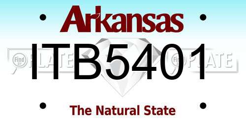 ITB5401 Arkansas License Plate