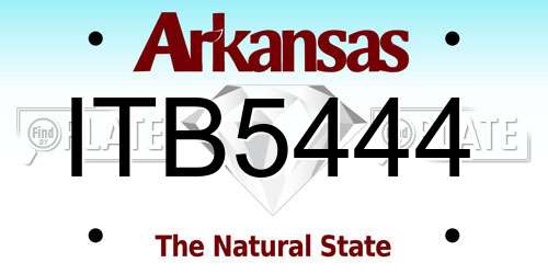 ITB5444 Arkansas License Plate