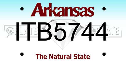 ITB5744 Arkansas License Plate
