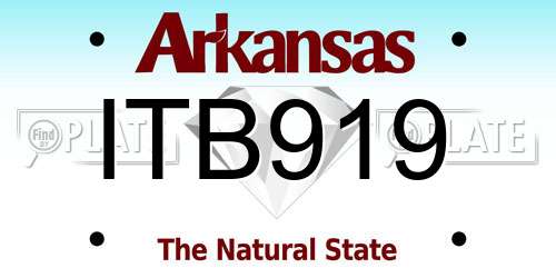 ITB919 Arkansas License Plate