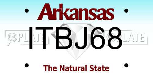 ITBJ68 Arkansas License Plate