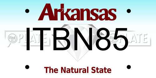 ITBN85 Arkansas License Plate
