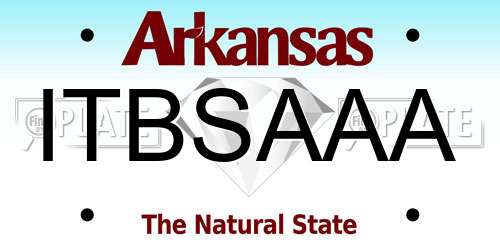 ITBSAAA Arkansas License Plate