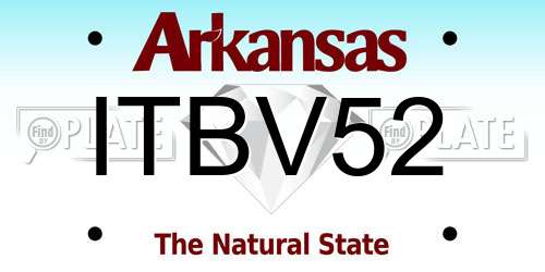 ITBV52 Arkansas License Plate