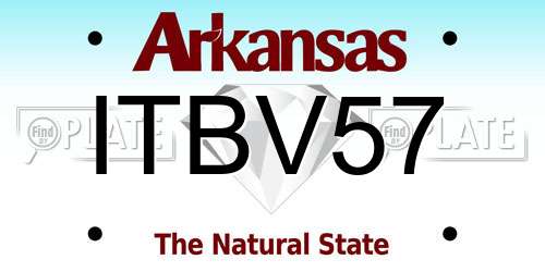 ITBV57 Arkansas License Plate