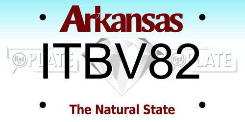 ITBV82 Arkansas License Plate