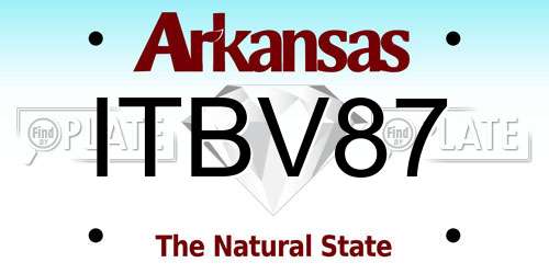 ITBV87 Arkansas License Plate