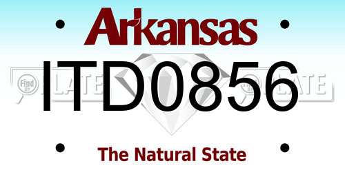 ITD0856 Arkansas License Plate