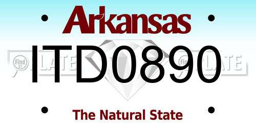 ITD0890 Arkansas License Plate