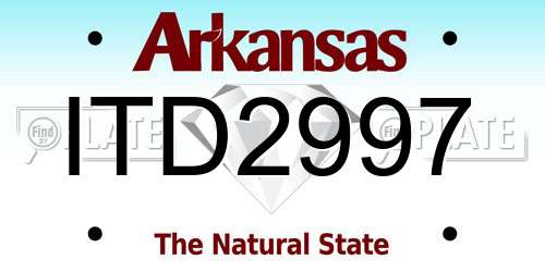 ITD2997 Arkansas License Plate