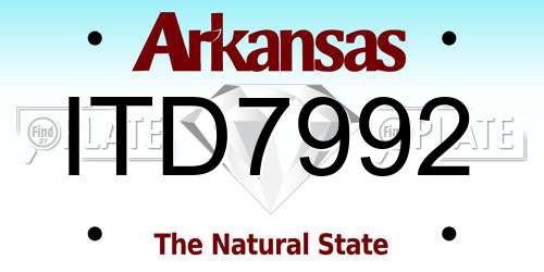 ITD7992 Arkansas License Plate