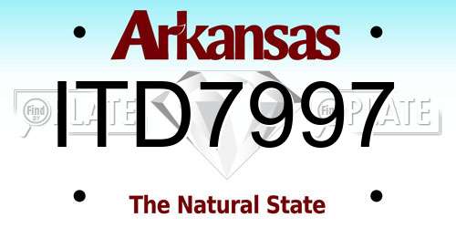 ITD7997 Arkansas License Plate