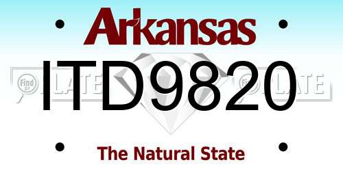 ITD9820 Arkansas License Plate