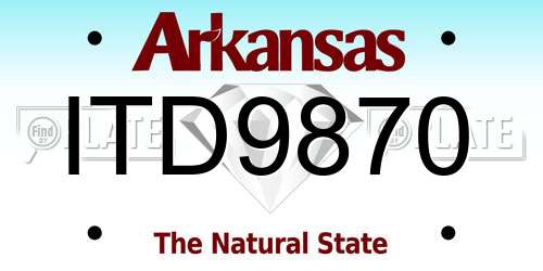 ITD9870 Arkansas License Plate