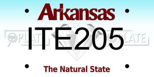 ITE205 Arkansas License Plate