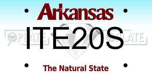 ITE20S Arkansas License Plate