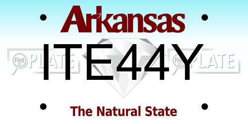 ITE44Y Arkansas License Plate