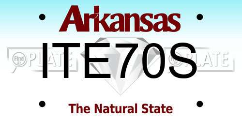 ITE70S Arkansas License Plate