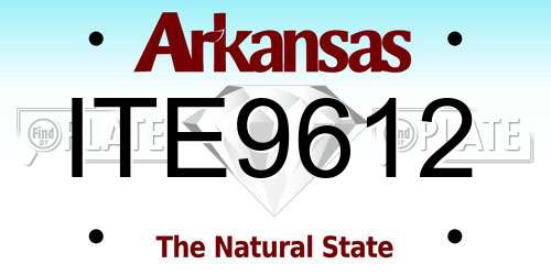 ITE9612 Arkansas License Plate