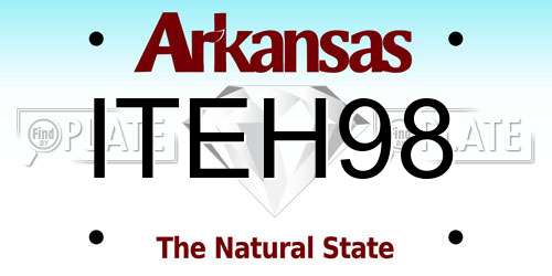 ITEH98 Arkansas License Plate