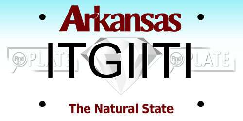 ITGIITI Arkansas License Plate