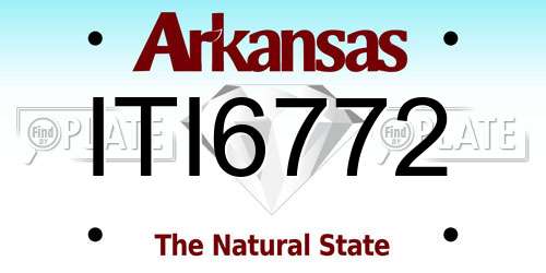 ITI6772 Arkansas License Plate