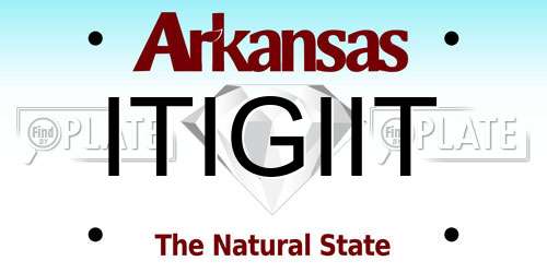 ITIGIIT Arkansas License Plate