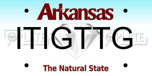 ITIGTTG Arkansas License Plate