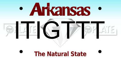 ITIGTTT Arkansas License Plate