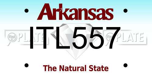 ITL557 Arkansas License Plate