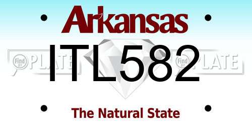 ITL582 Arkansas License Plate
