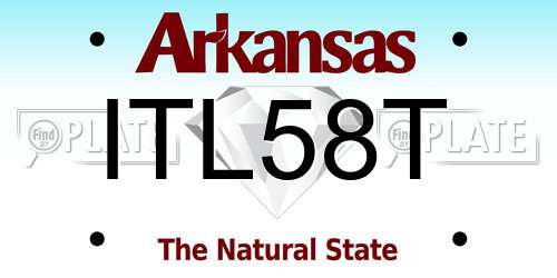 ITL58T Arkansas License Plate
