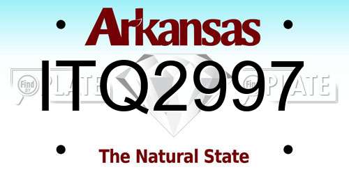 ITQ2997 Arkansas License Plate