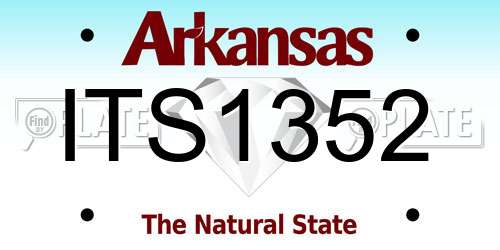 ITS1352 Arkansas License Plate