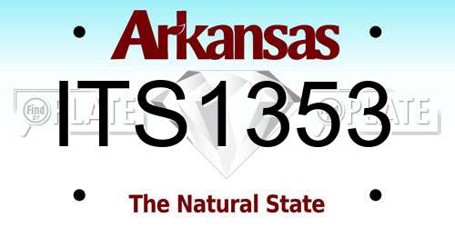 ITS1353 Arkansas License Plate