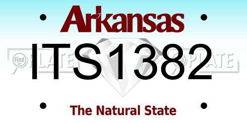 ITS1382 Arkansas License Plate