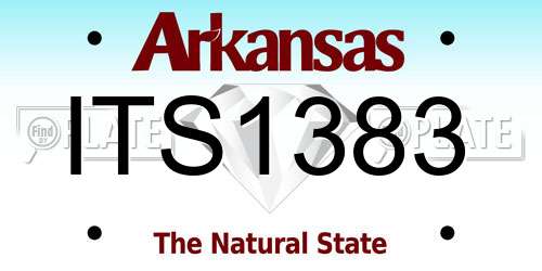 ITS1383 Arkansas License Plate
