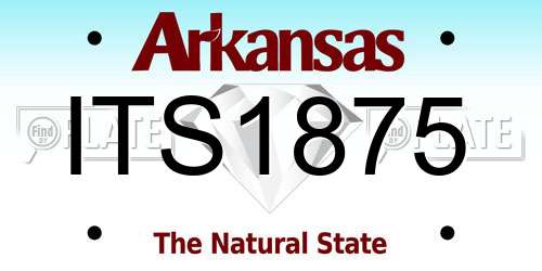 ITS1875 Arkansas License Plate