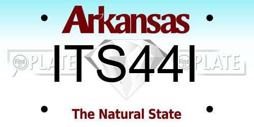 ITS44I Arkansas License Plate