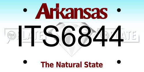 ITS6844 Arkansas License Plate