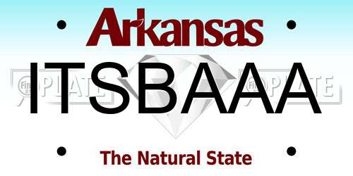 ITSBAAA Arkansas License Plate