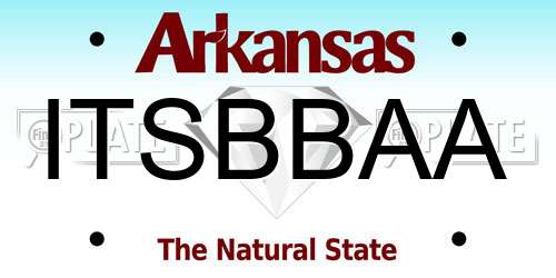 ITSBBAA Arkansas License Plate