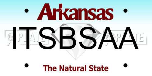 ITSBSAA Arkansas License Plate